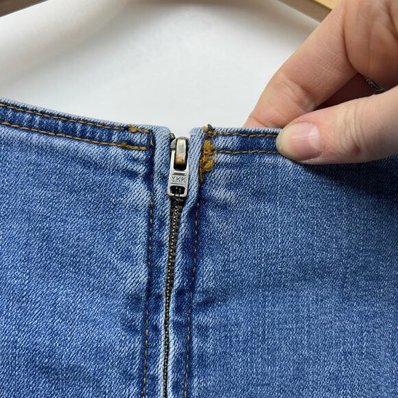 NEW $130 NY&C Eva Mendes Idalia Denim Midi Dress Plus Size XXL Blue Belt Button - Picture 5 of 7